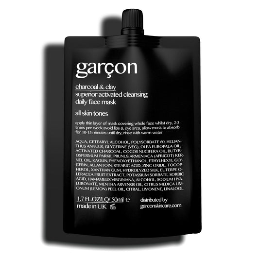 Garçon Mens Cleansing Clay Charcoal Face Mask