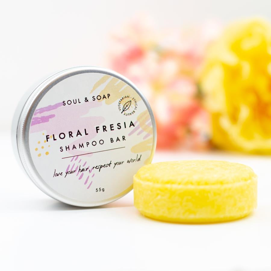 Floral Freesia Solid Shampoo Bar